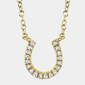 Kate Yellow Gold Diamond Horseshoe Necklace