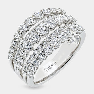 Three Row Diamond Fashion Ring