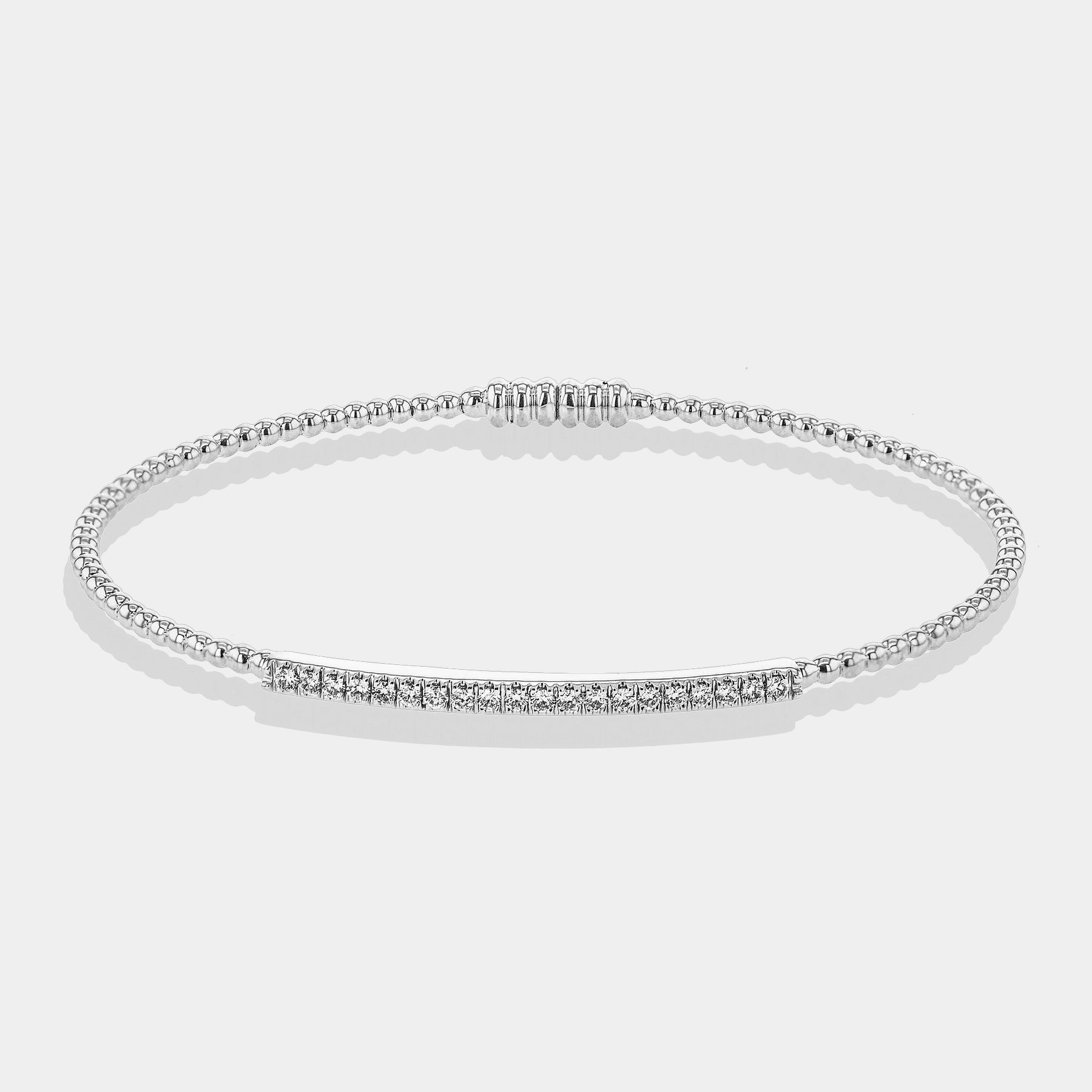 White gold diamond bangle bracelet