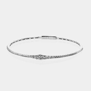 White Gold Diamond Bangle Bracelet