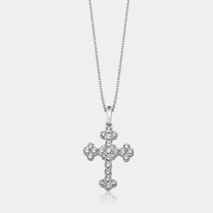 White Gold Diamond Cross Pendant