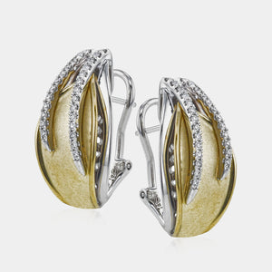 Diamond Huggie Earrings in 18K Gold