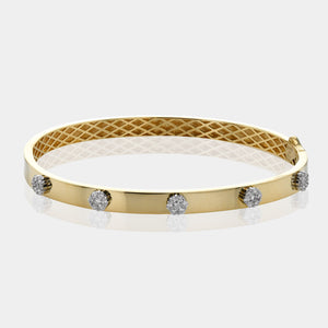 Bezel-set Diamond Bangle Bracelet