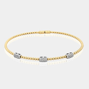 Bangle Bracelet in 18K Gold with Diamonds