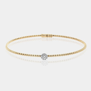 Bangle in 18K Gold with Diamonds