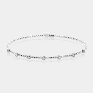 Diamond Bangle Bracelet in 18K White Gold