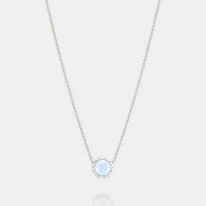 Sterling Silver and Yellow Gold Chalcedony Pendant Necklace