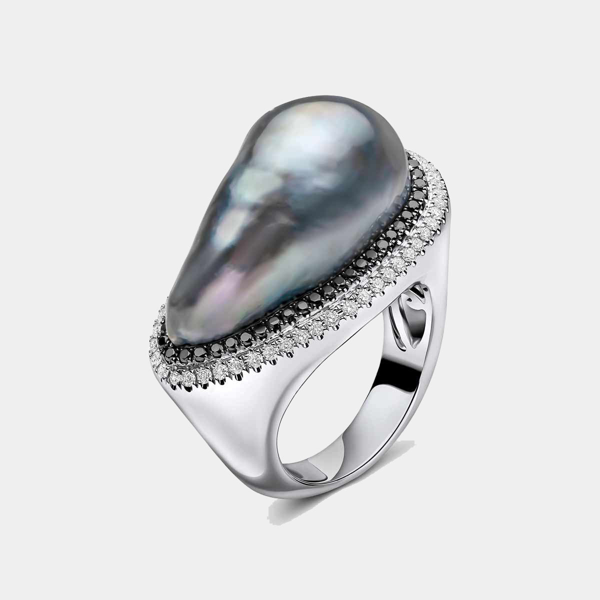 tahitian pearl and diamond ring