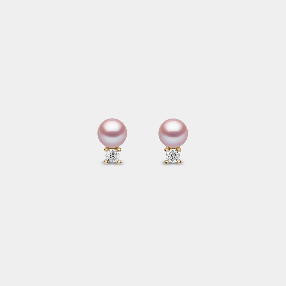 pink pearl and diamond earrings