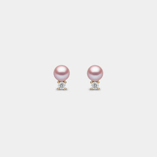 Pearl and Diamond Petite Stud Earrings