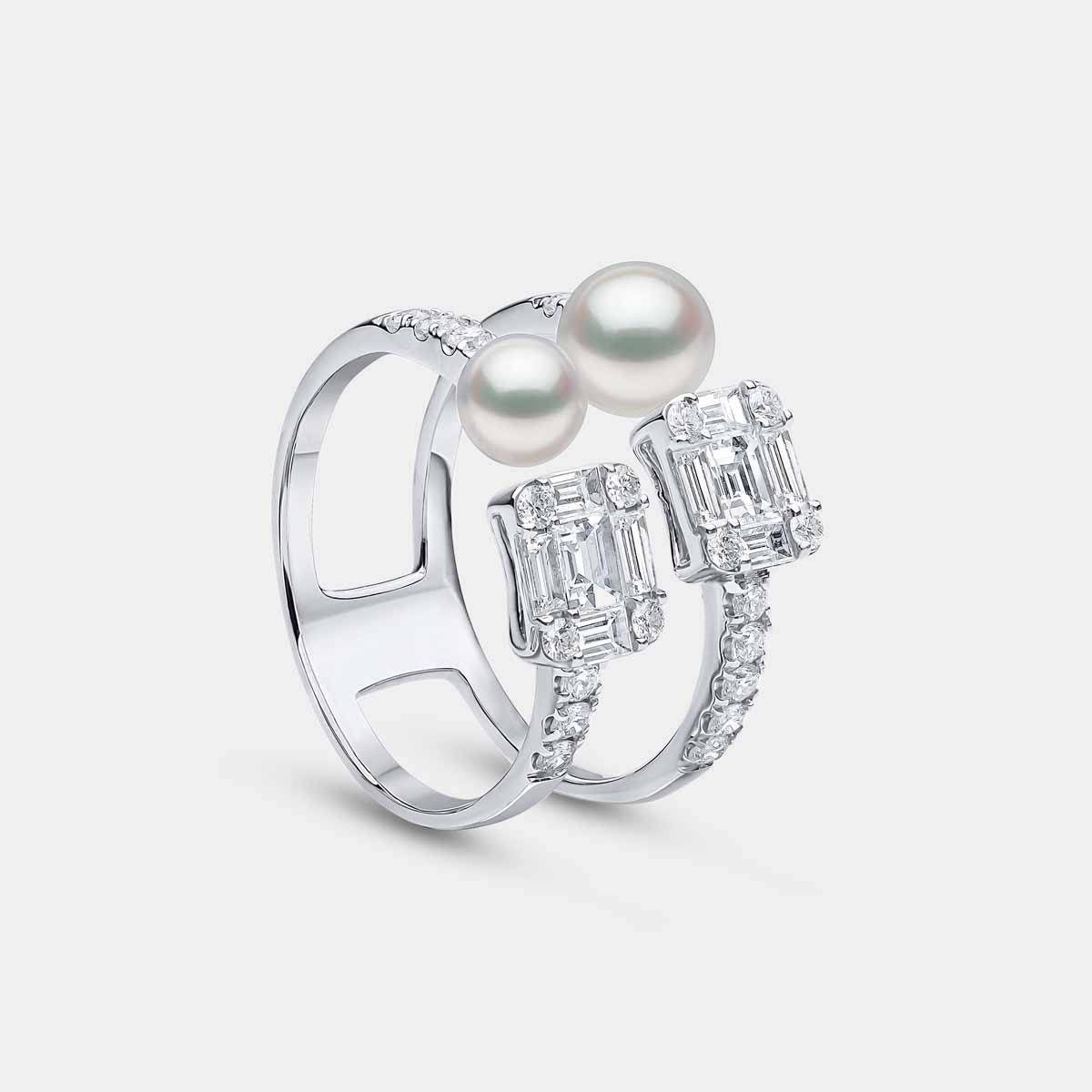 diamond and pearl open ring