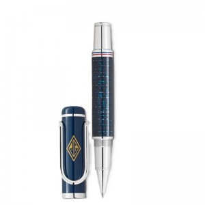 130658 Great Characters Great Gatsby Se, Blue Resin/platinum Coated Rollerball Pen