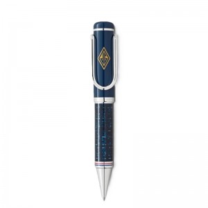 130659 Great Characters Great Gatsby Se, Blue Resin/platinum Coated Ballpoint Pen