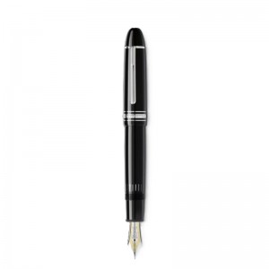 132105 Meisterst?ck Med Nib, Black Resin/platinum Coated Fountain Pen