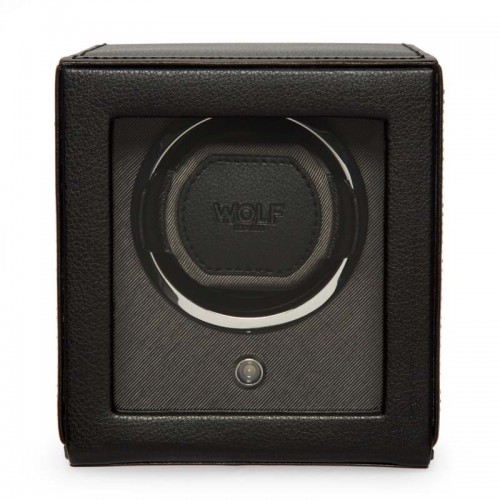 WOLF Cub Single Watch Winder with Cover, Vegan Leather, 461103