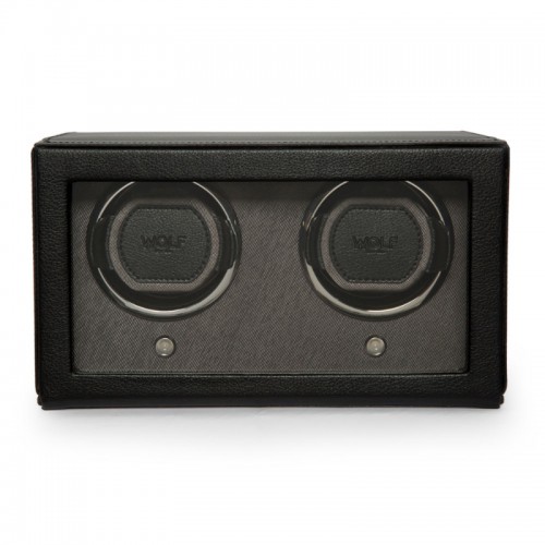 WOLF Cub Double Watch Winder With Cover - Black, 461203