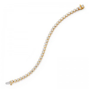 Yellow Gold Diamond Tennis Bracelet - B370-11661