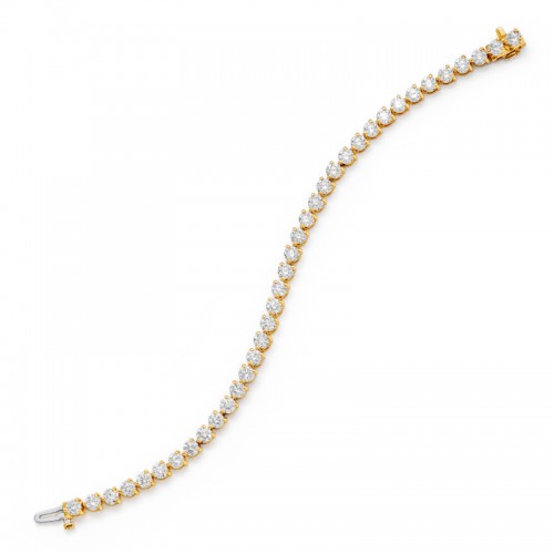 Yellow Gold Diamond Tennis Bracelet - B370-11661