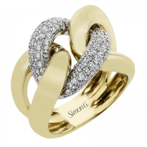 LR4820 Fashion Ring in 18k Gold with Diamonds