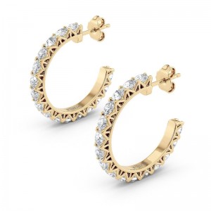 R-ER601 Meksian Diamond Hoop Earrings