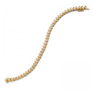 Yellow Gold Diamond Tennis Bracelet - S10703