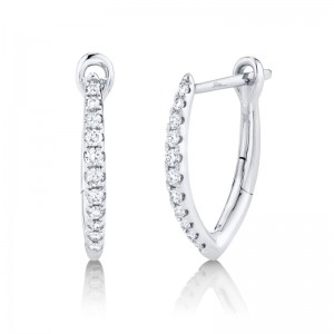 SC22005490 Eternal Collection Small Hoop Earrings In 14 Karat White Gold