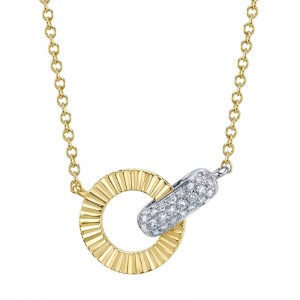 SC36214921 Kate Collection Diamond Pave Necklace In 14 Karat Yellow Gold