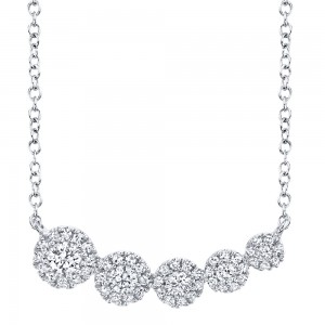 SC55002532 Eden Collection Diamond Necklace In 14 Karat White Gold