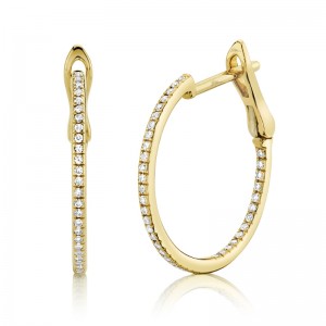 SC55008415 Kate Collection Hoop Earrings In 14k Yellow Gold