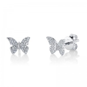 SC55024043 Kate 0.15CT Diamond Butterfly Stud Earring