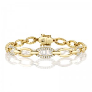 SC55024779 Kate Collection Diamond Bracelet In 14 Karat Yellow Gold