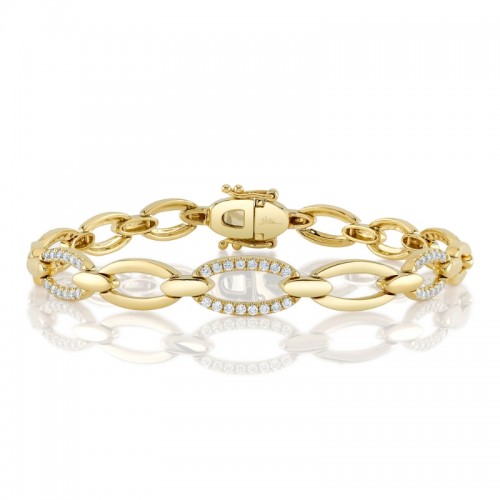 SC55024779 Kate Collection Diamond Bracelet In 14 Karat Yellow Gold