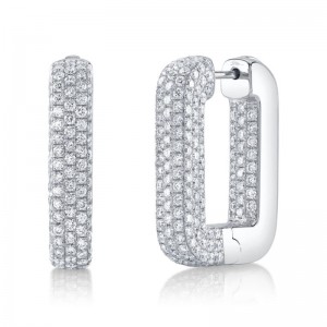 SC55025299H1 Glittara 4.13CT Diamond Pavé Rectangle Hoop Earring