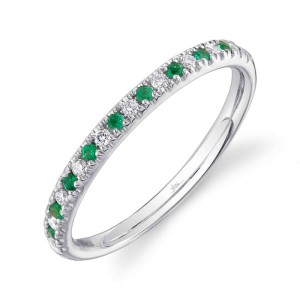 SC55025940 Eternal Collection 0.10CT Diamond & 0.10CT Emerald Band