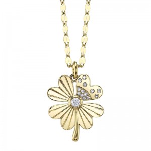 SC55027729 Kate Collection Diamond Clover Pendant In 14K Yellow Gold