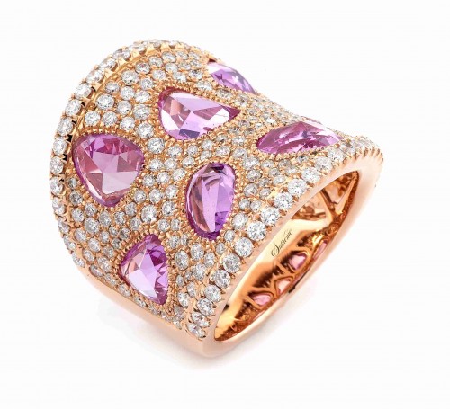 Pink Sapphire and Diamond Fashion Ring SJH15201R