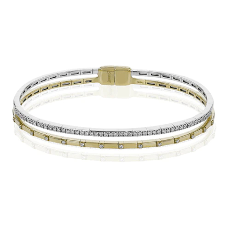 Simon G. LB2440-Y 18K White & Yellow Gold Diamond Bracelet