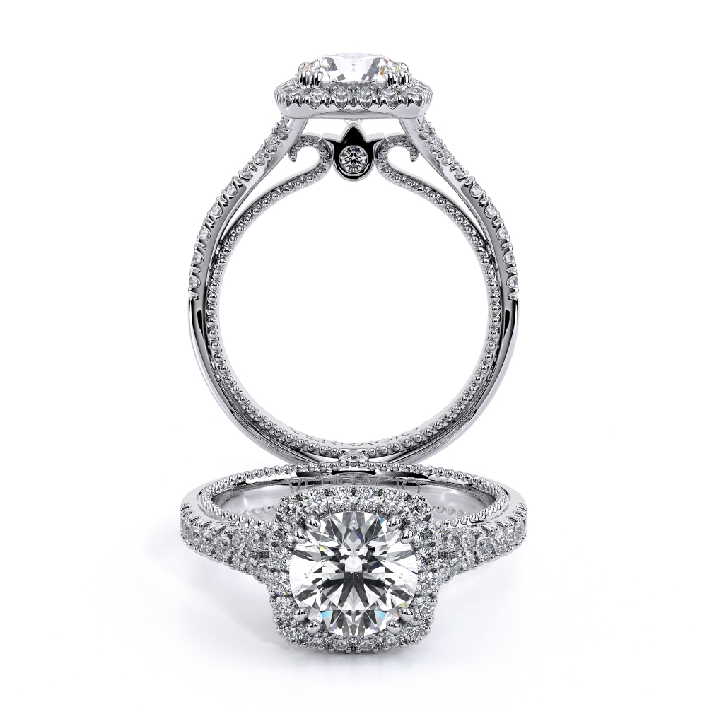 Couture-0424cu-Platinum Cushion Halo Engagement Ring