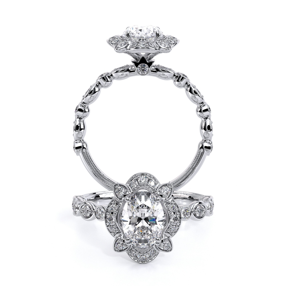 Renaissance-977ov-Platinum Oval  Engagement Ring