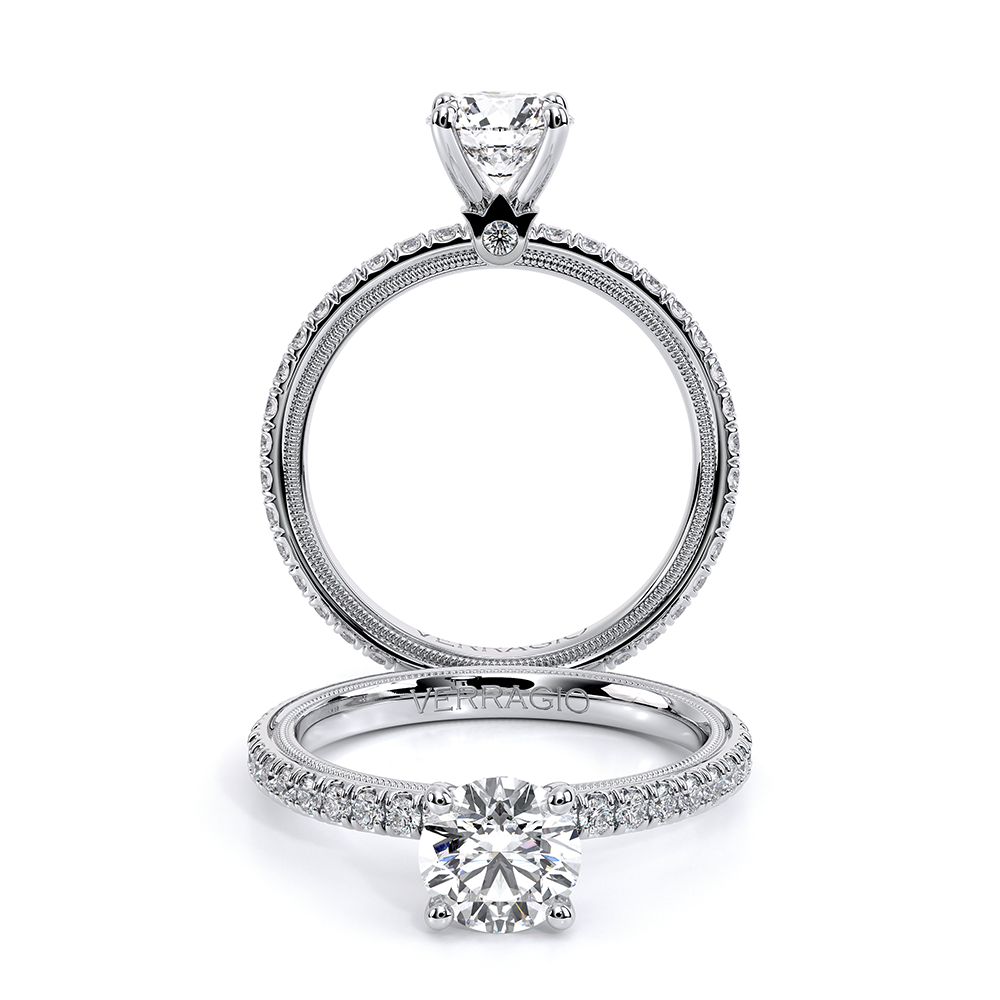 Tradition-150r4-Platinum Round Pave Engagement Ring