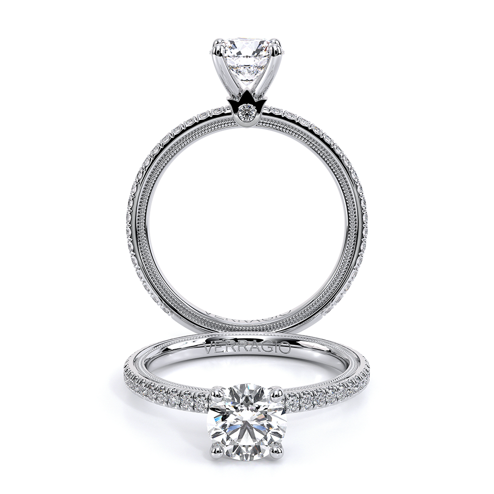 Tradition-120r4-Platinum Round Pave Engagement Ring