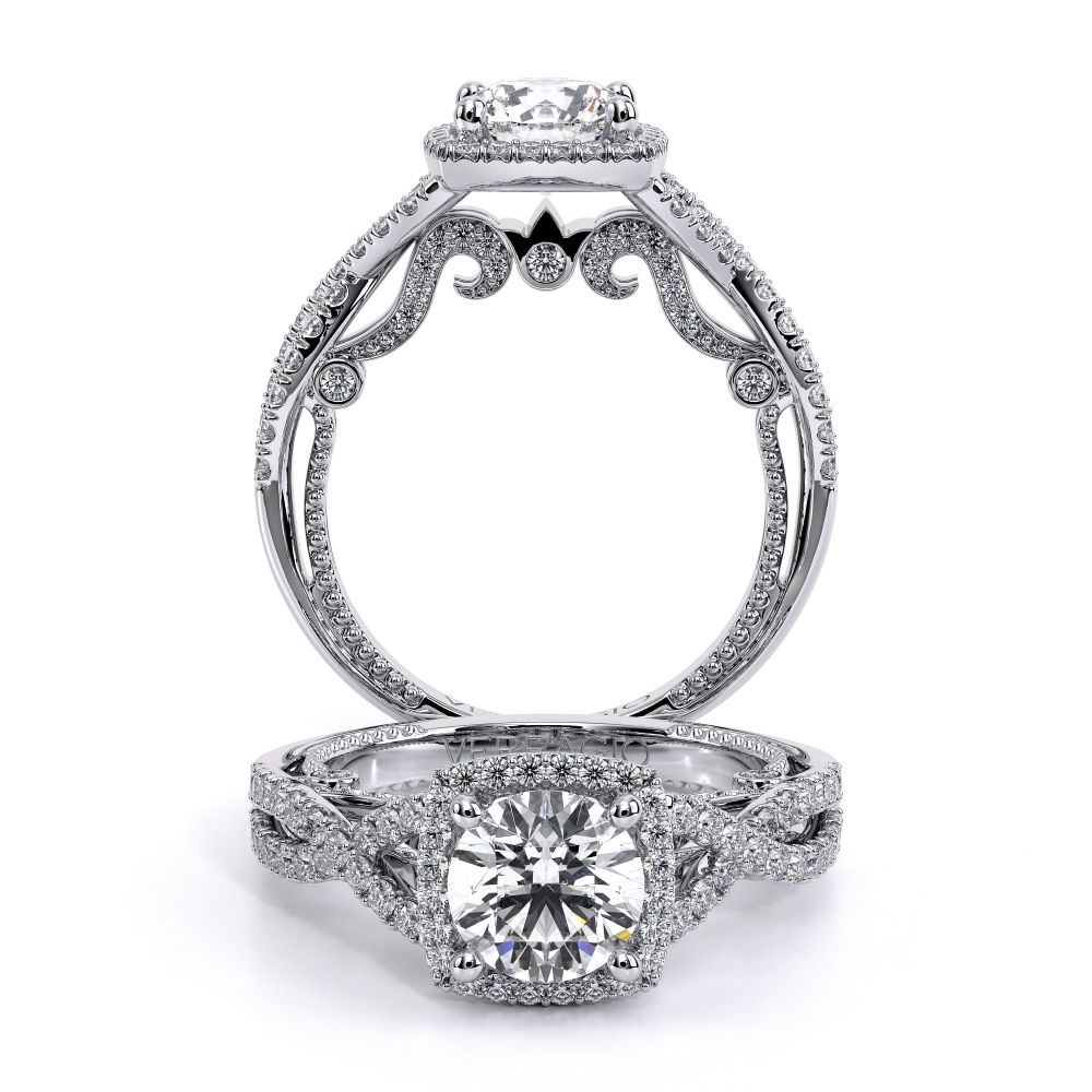 Insignia-7070cu-Platinum Cushion Halo Engagement Ring